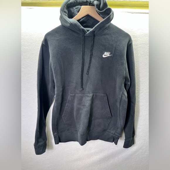 Nike Embroidered Spellout Sweatshirt Hoodie Mens S Black Fall Activewear 2403 - Picture 1 of 8